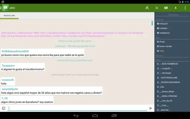 dIRC android App screenshot 0