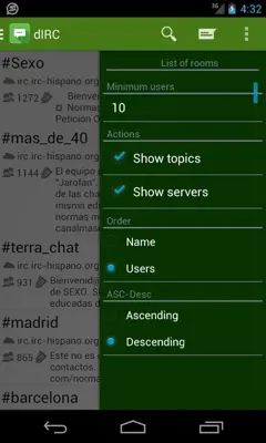 dIRC android App screenshot 3